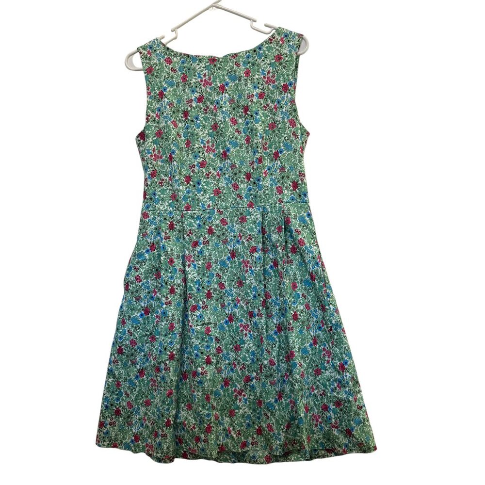 Anne Klein Sleeveless Fit & Flare Ditsy Floral Dress 8 Pockets Chic‎ Cottagecore